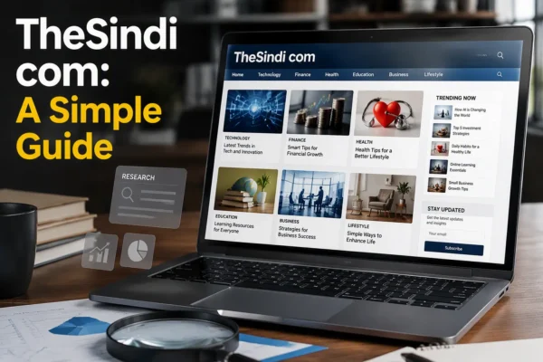 TheSindi com website guide showing its broad informational categories and online reading experience