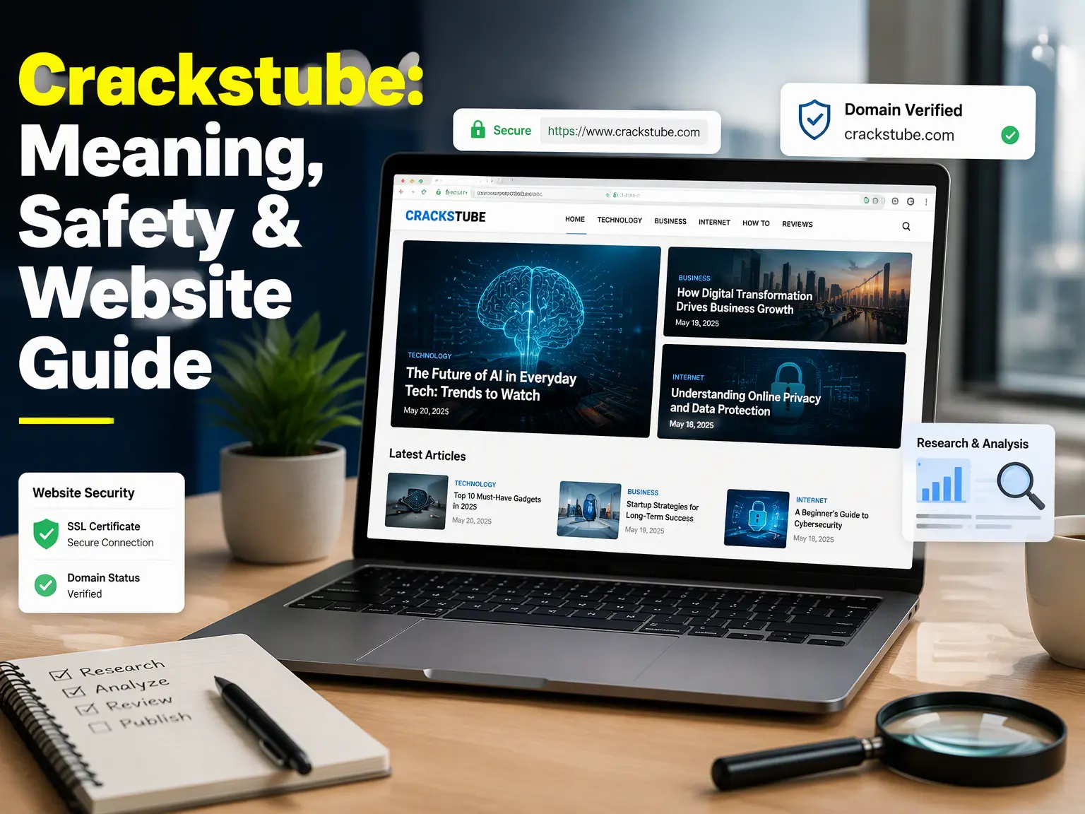 Crackstube website guide explaining digital publishing, online safety, and how to identify the correct domain