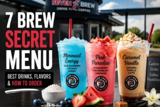 7 Brew Secret Menu featuring colorful custom drinks and popular flavor combinations