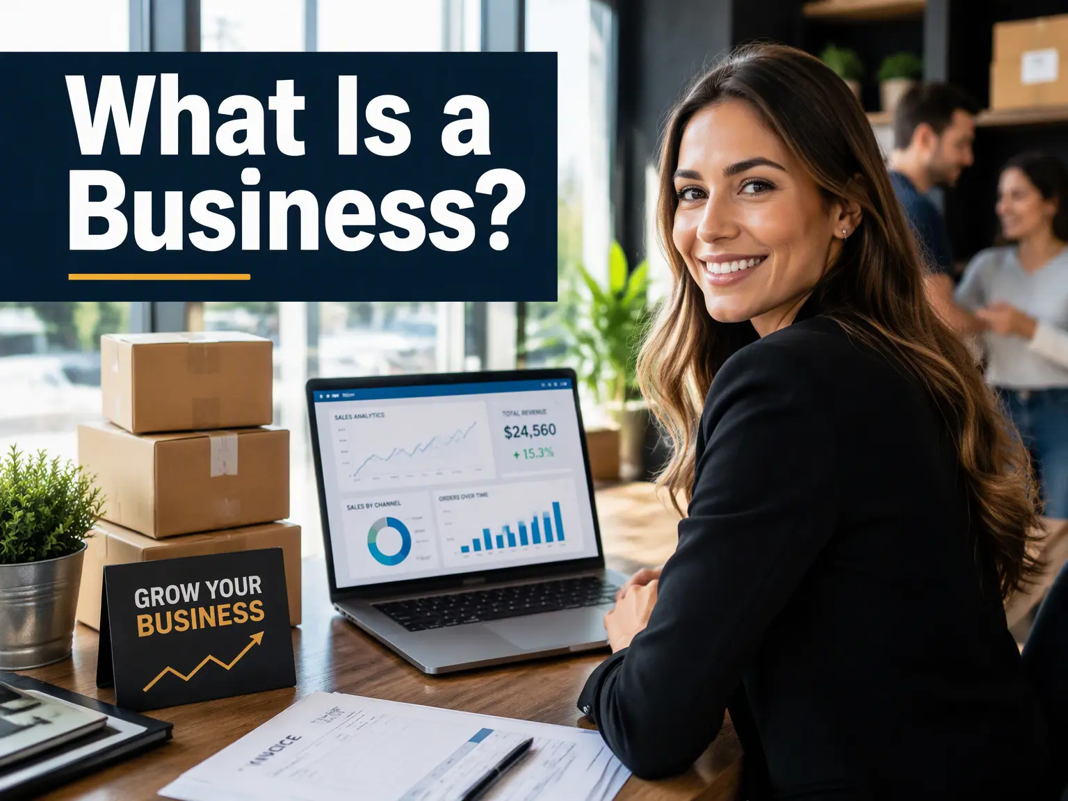 What is a business explained through customers, products, services, revenue, expenses, and business operations
