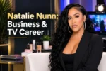 Natalie Nunn portrait highlighting her reality TV career, beauty business, and Baddies executive producer role.
