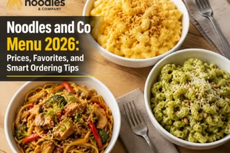 Noodles and co menu favorites including mac and cheese, Japanese pan noodles, and pesto cavatappi in bowls