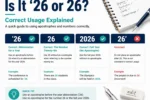 Is it ’26 or 26? A clear grammar comparison showing the correct apostrophe placement for abbreviated years.