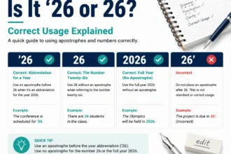 Is it ’26 or 26? A clear grammar comparison showing the correct apostrophe placement for abbreviated years.
